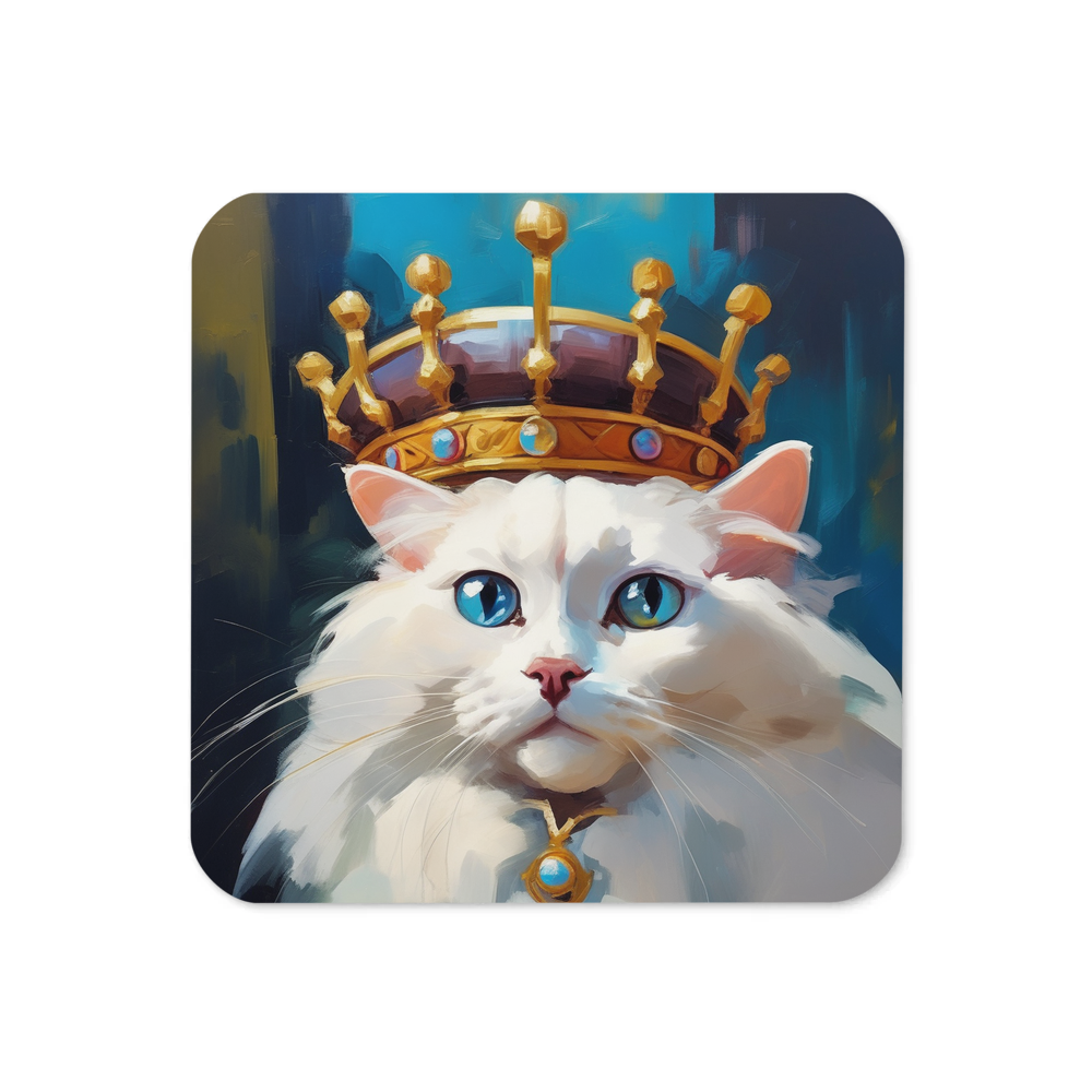 PugMug Custom White Ragdoll Cat Coaster