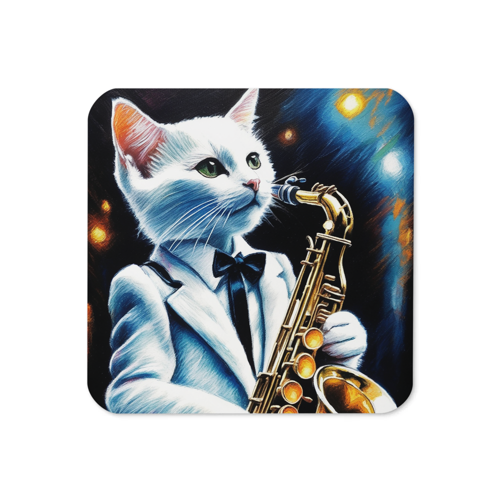 PugMug Custom White Companion Cat Coaster