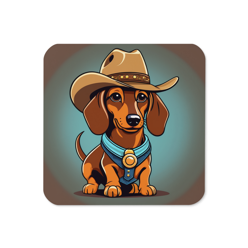 PugMug Custom Tan Dachshund Coaster