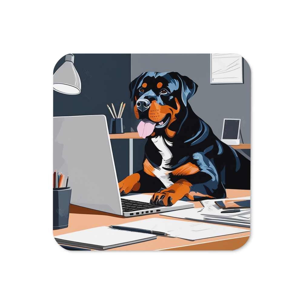 PugMug Custom Rottweiler Coaster