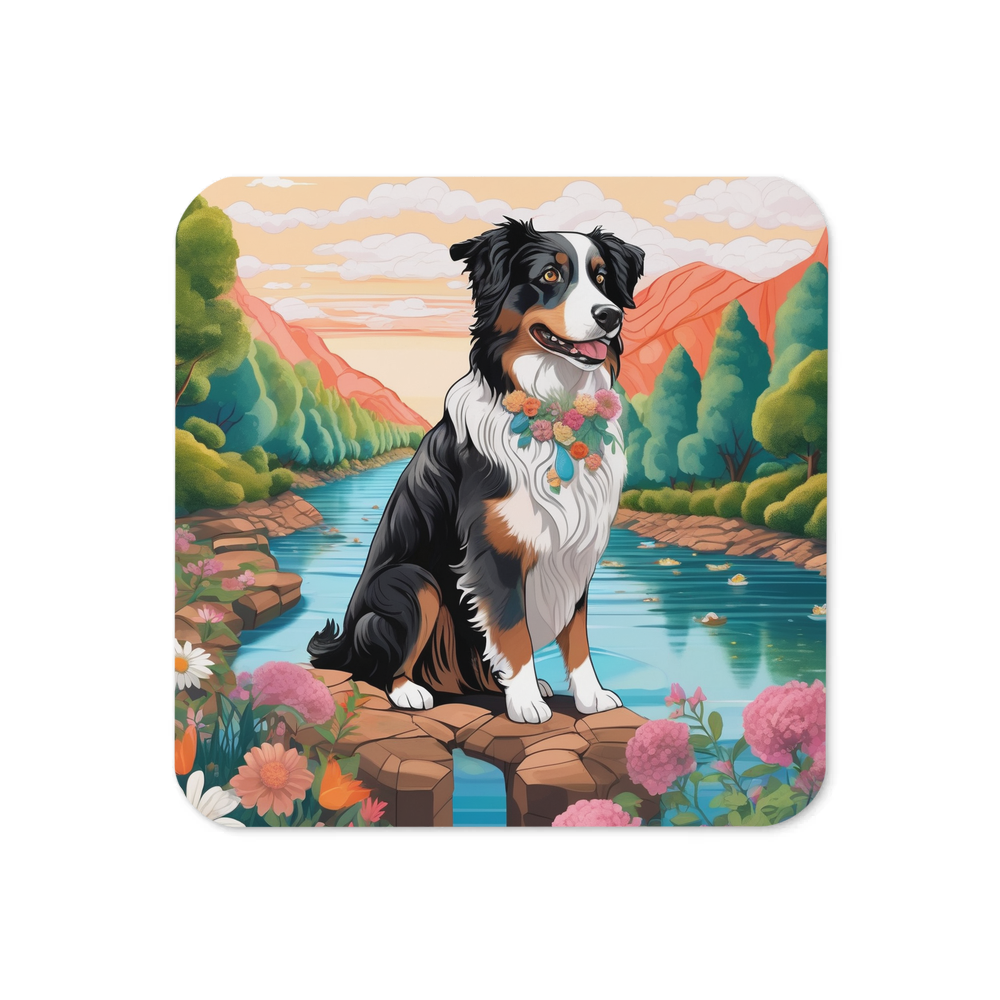 PugMug Custom Australian Shepherd Dog Coaster
