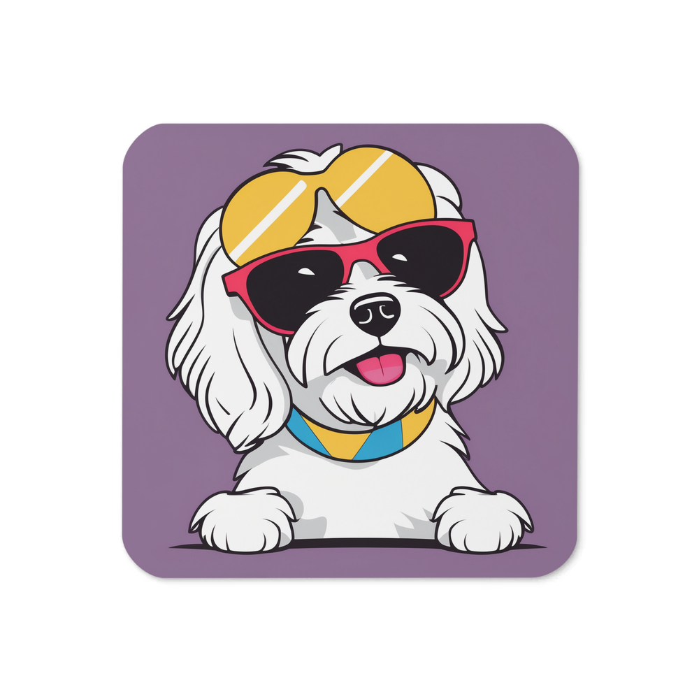 PugMug Custom White Havanese Dog Coaster