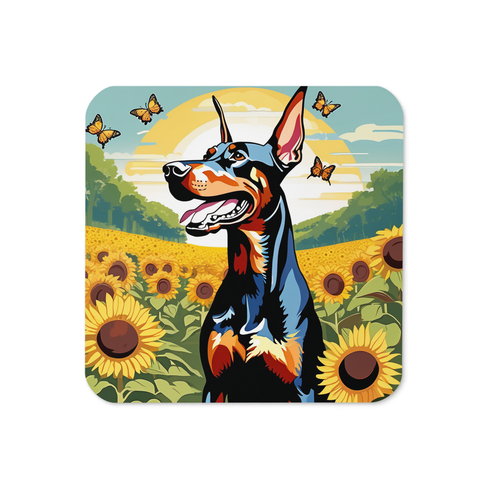 PugMug Custom Doberman Pinscher Coaster