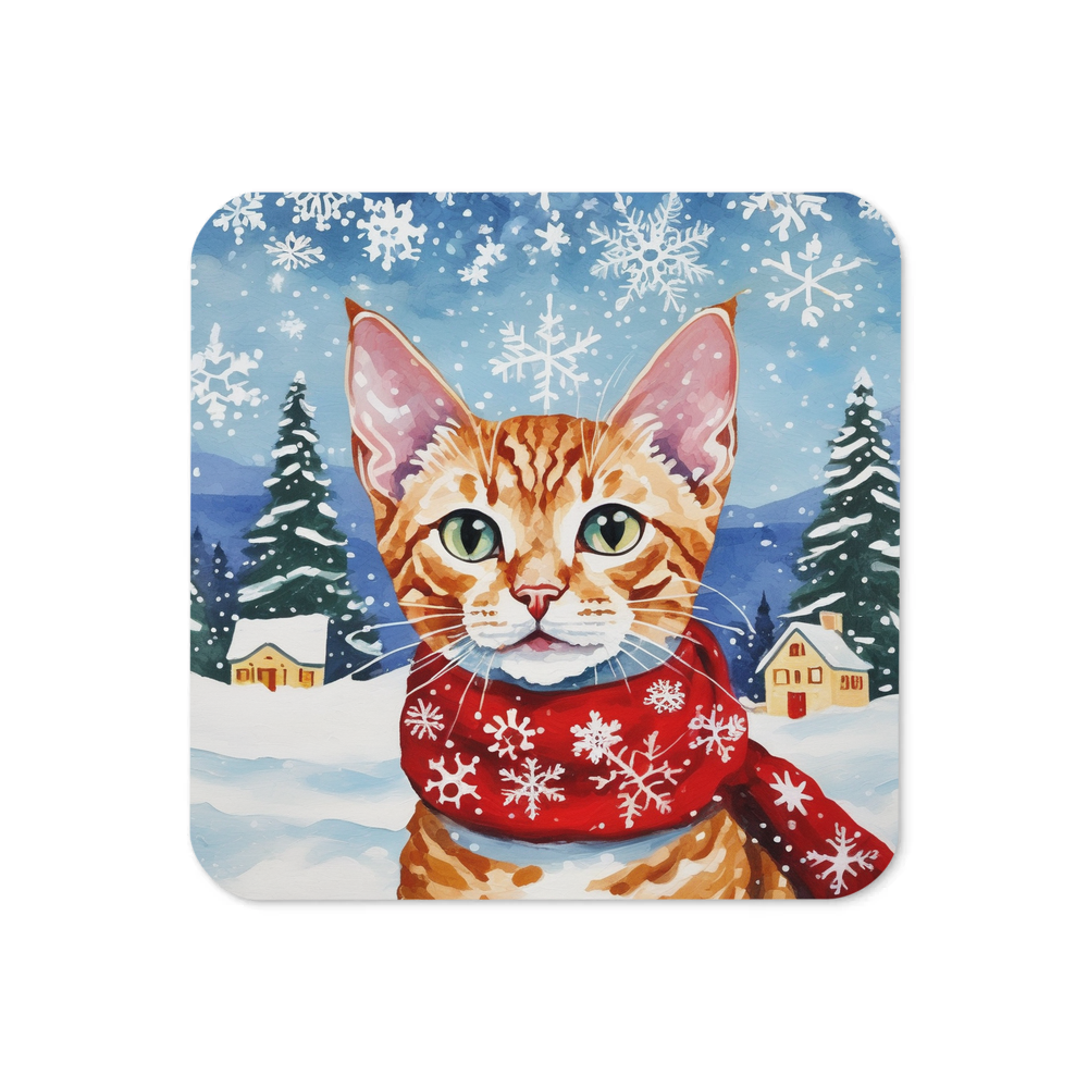 PugMug Custom Tabby Devon Rex Cat Coaster