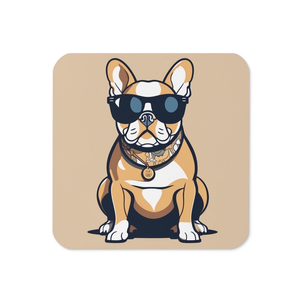 PugMug Custom Tan French Bulldog Coaster