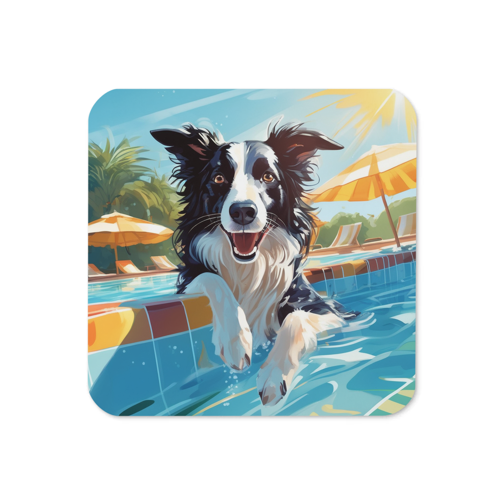 PugMug Custom Border Collie Coaster