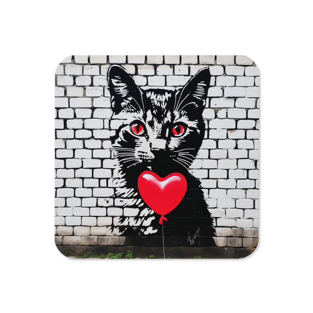 PugMug Custom Black Abyssinian Cat Coaster