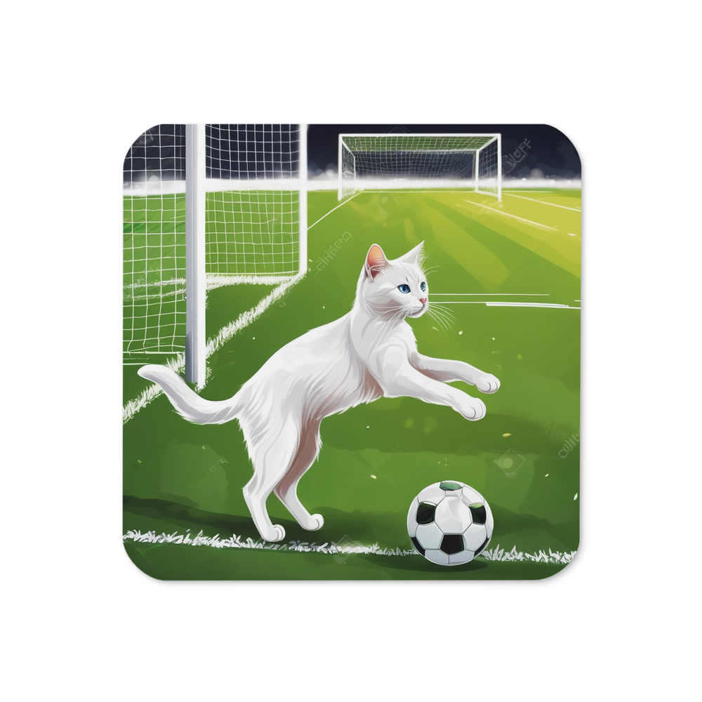 PugMug Custom White Companion Cat Coaster