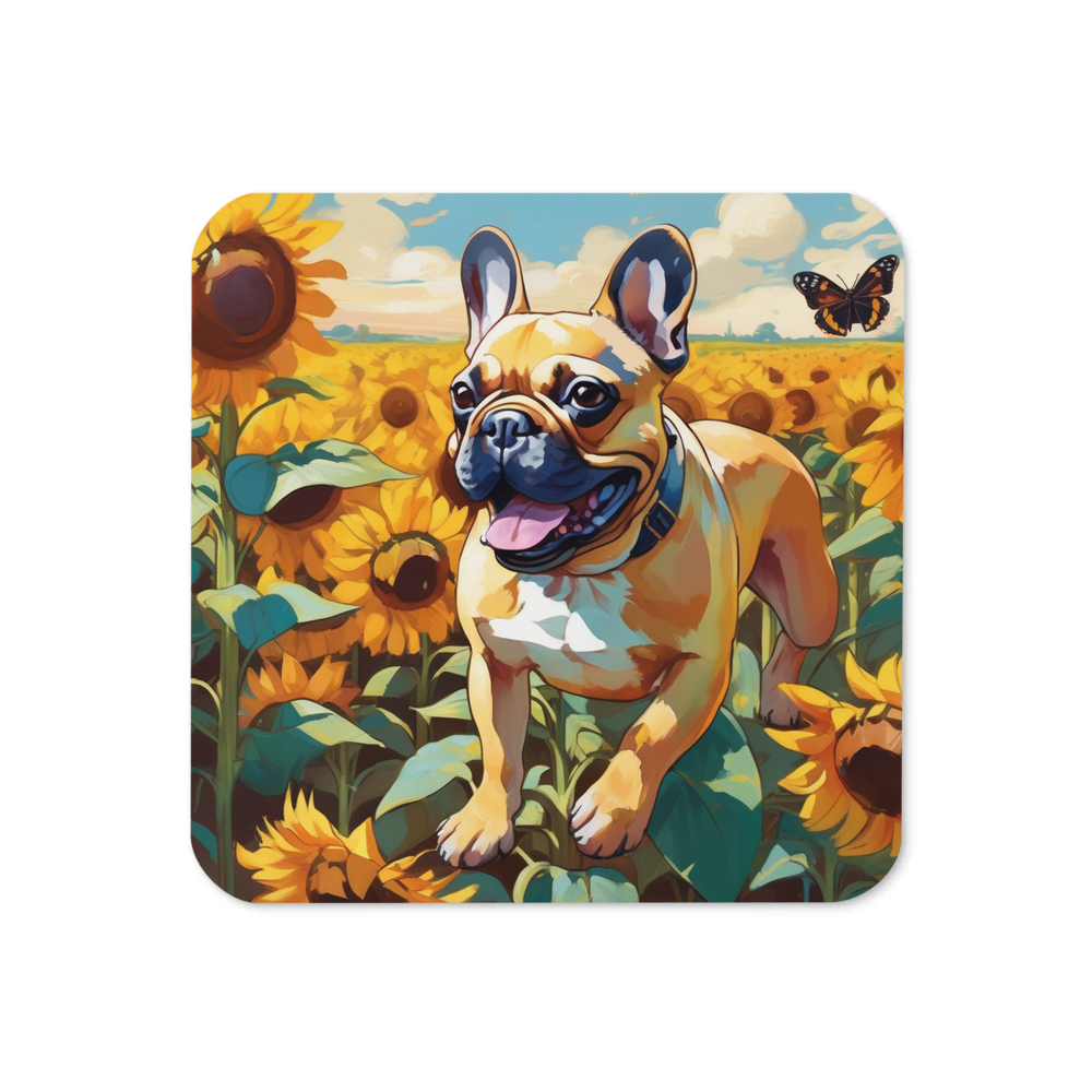 PugMug Custom Tan French Bulldog Coaster