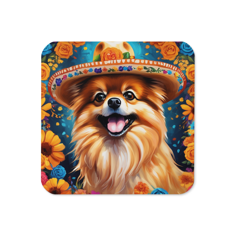 PugMug Custom Tan Pomeranian Coaster
