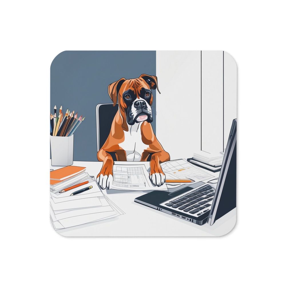 PugMug Custom Boxer Dog Coaster