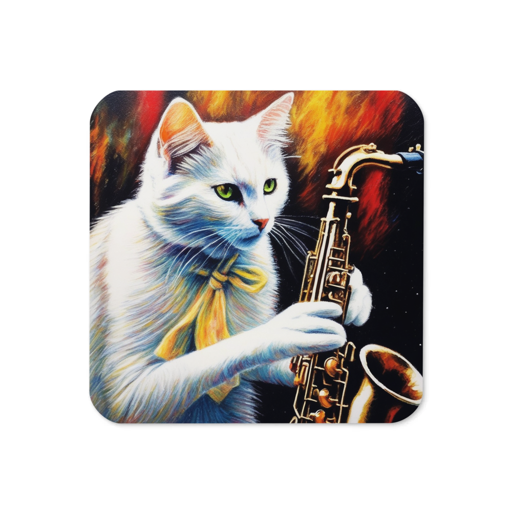 PugMug Custom White Companion Cat Coaster