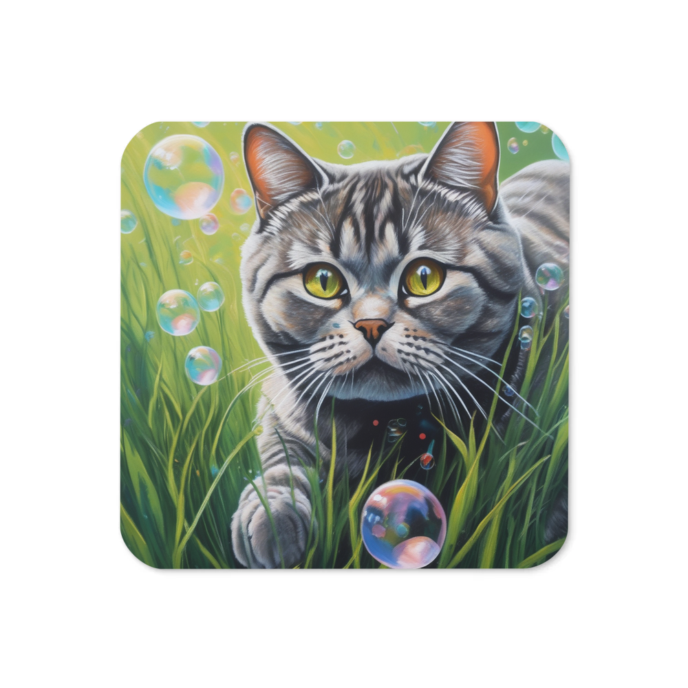 PugMug Custom Tabby British Shorthair Cat Coaster