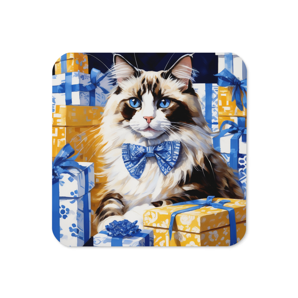 PugMug Custom Tabby Ragdoll Cat Coaster