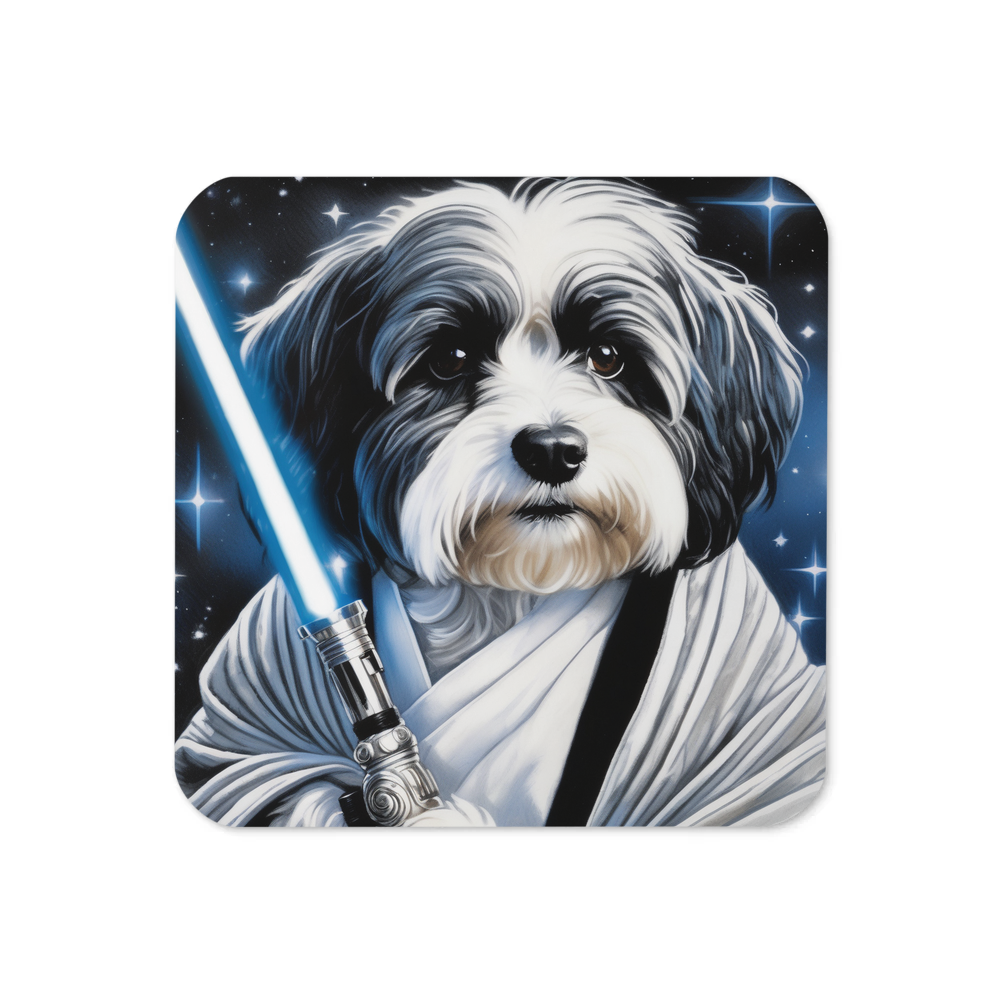 PugMug Custom Black-and-white Havanese Dog Coaster