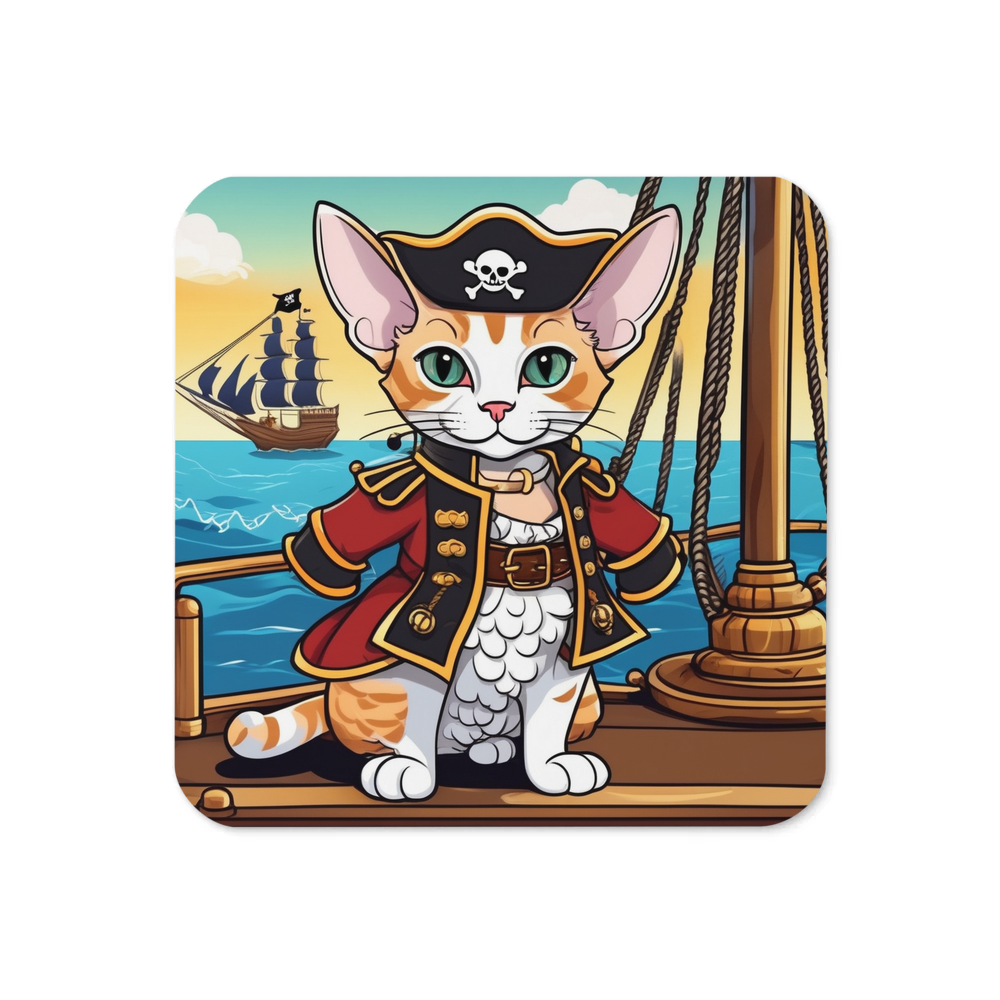 PugMug Custom Tabby Devon Rex Cat Coaster