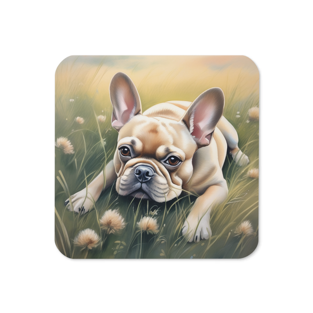 PugMug Custom Tan French Bulldog Coaster