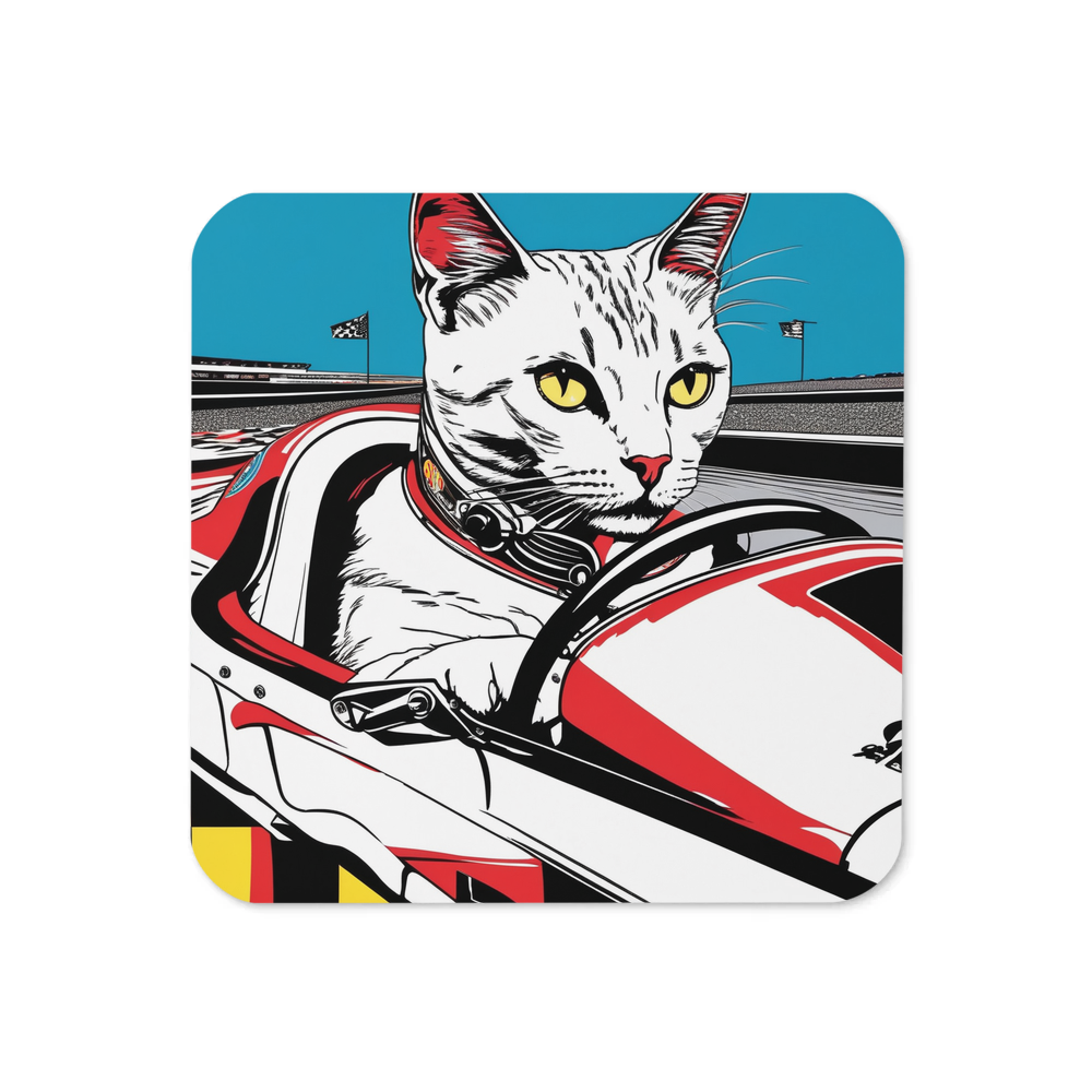 PugMug Custom White Companion Cat Coaster