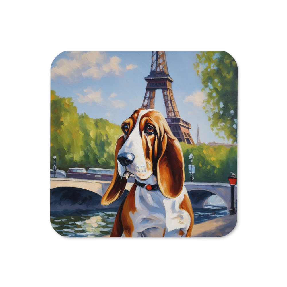 PugMug Custom Basset Hound Coaster