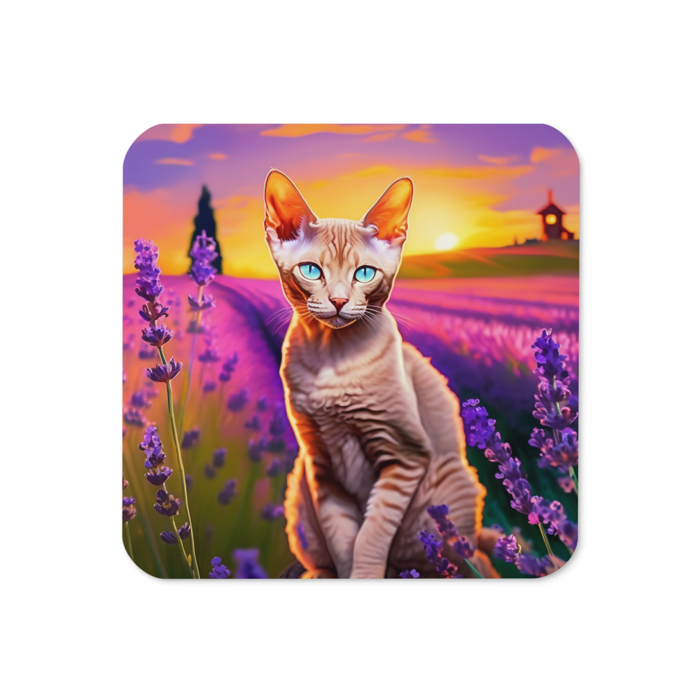 PugMug Custom Tabby Devon Rex Cat Coaster