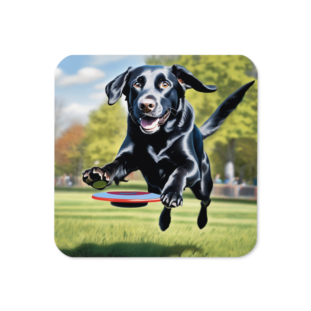 PugMug Custom Black Labrador Retriever Coaster