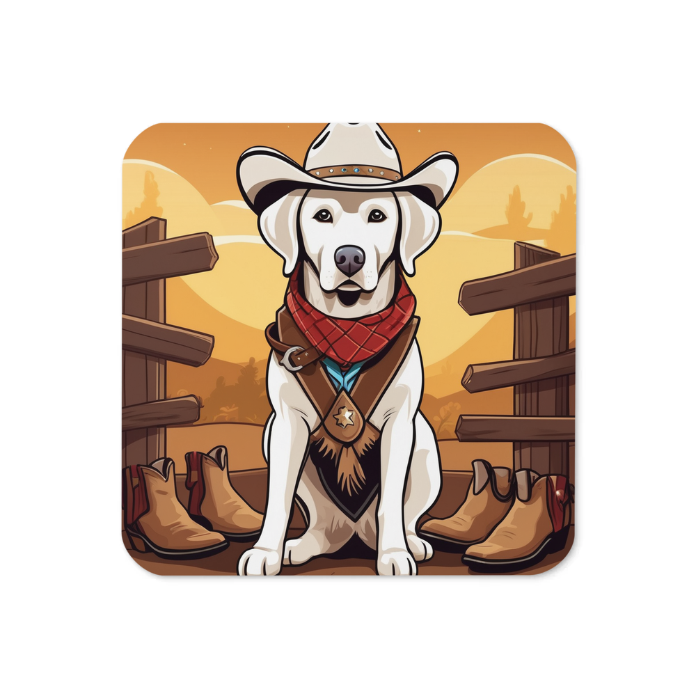 PugMug Custom White Labrador Retriever Coaster