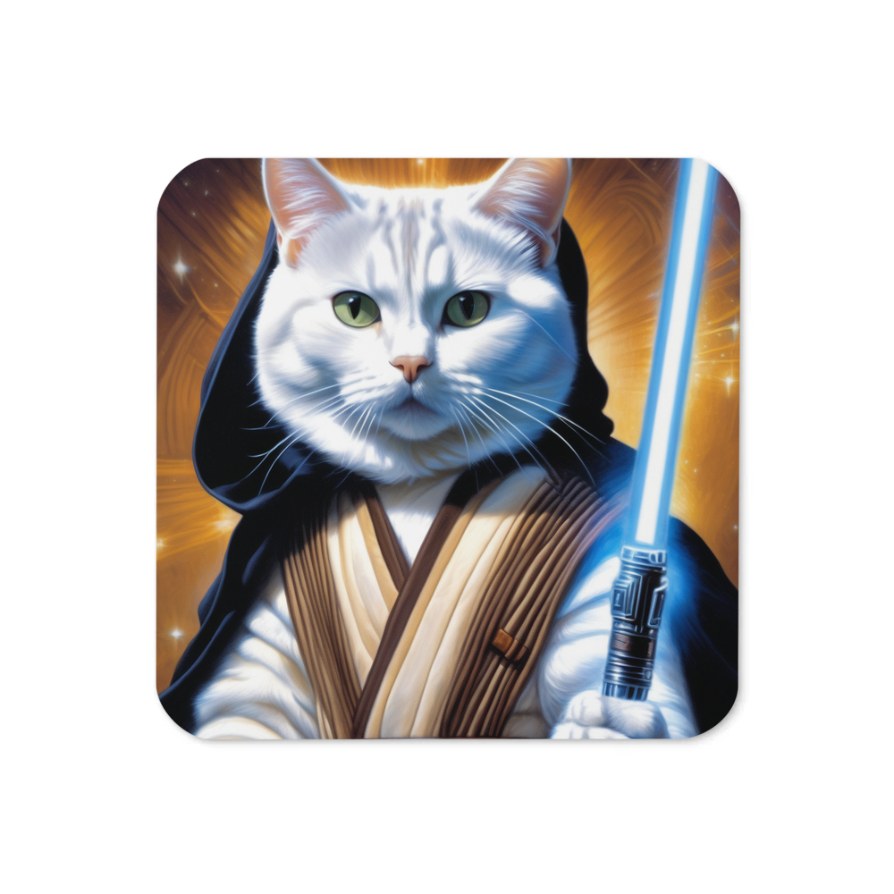 PugMug Custom White American Shorthair Cat Coaster