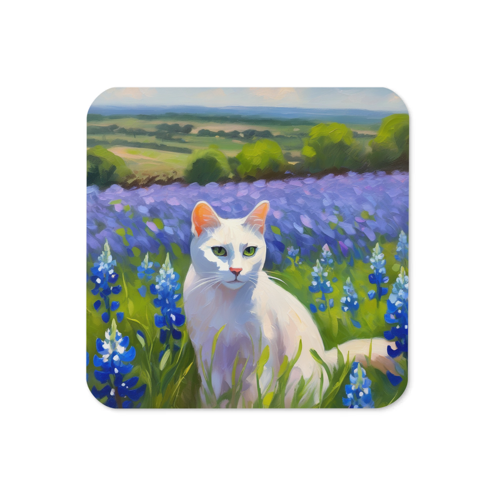 PugMug Custom White Companion Cat Coaster