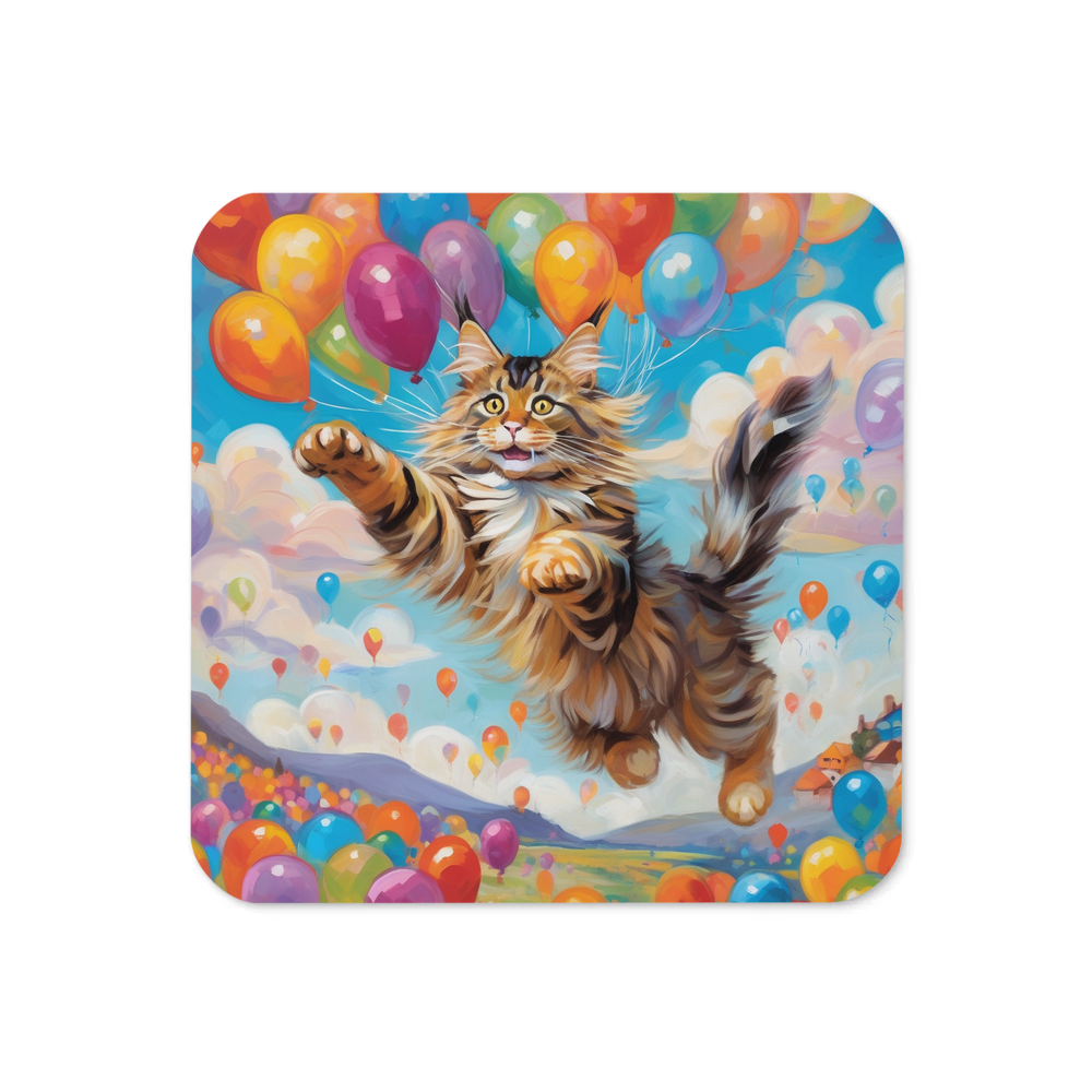PugMug Custom Tabby Maine Coon Cat Coaster