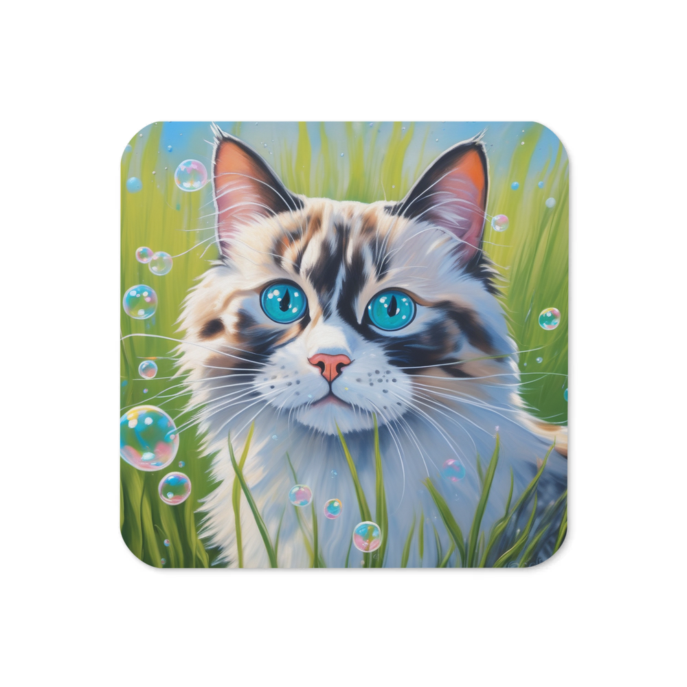 PugMug Custom Tabby Ragdoll Cat Coaster