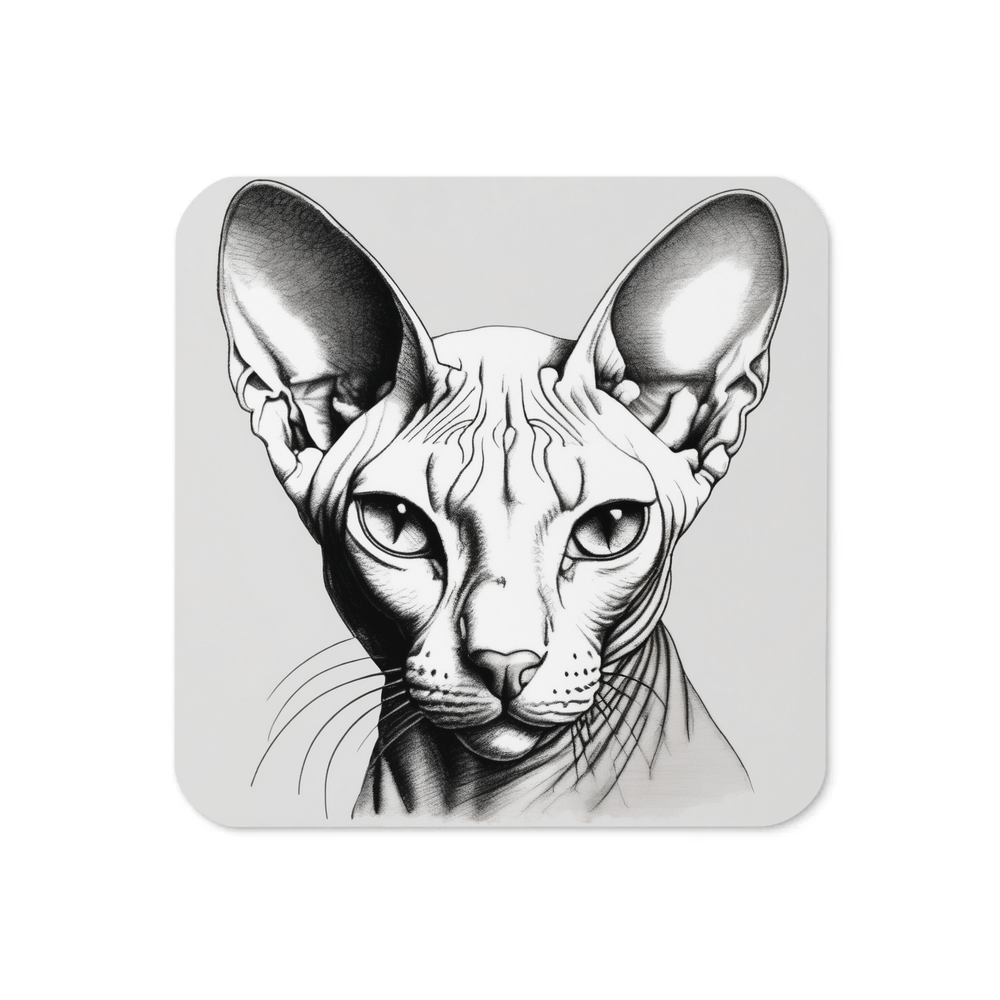 PugMug Custom White Sphynx Cat Coaster