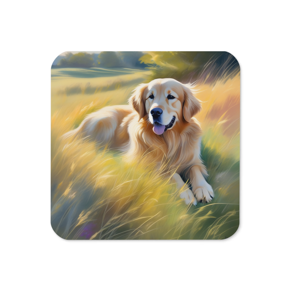 PugMug Custom Golden Retriever Coaster