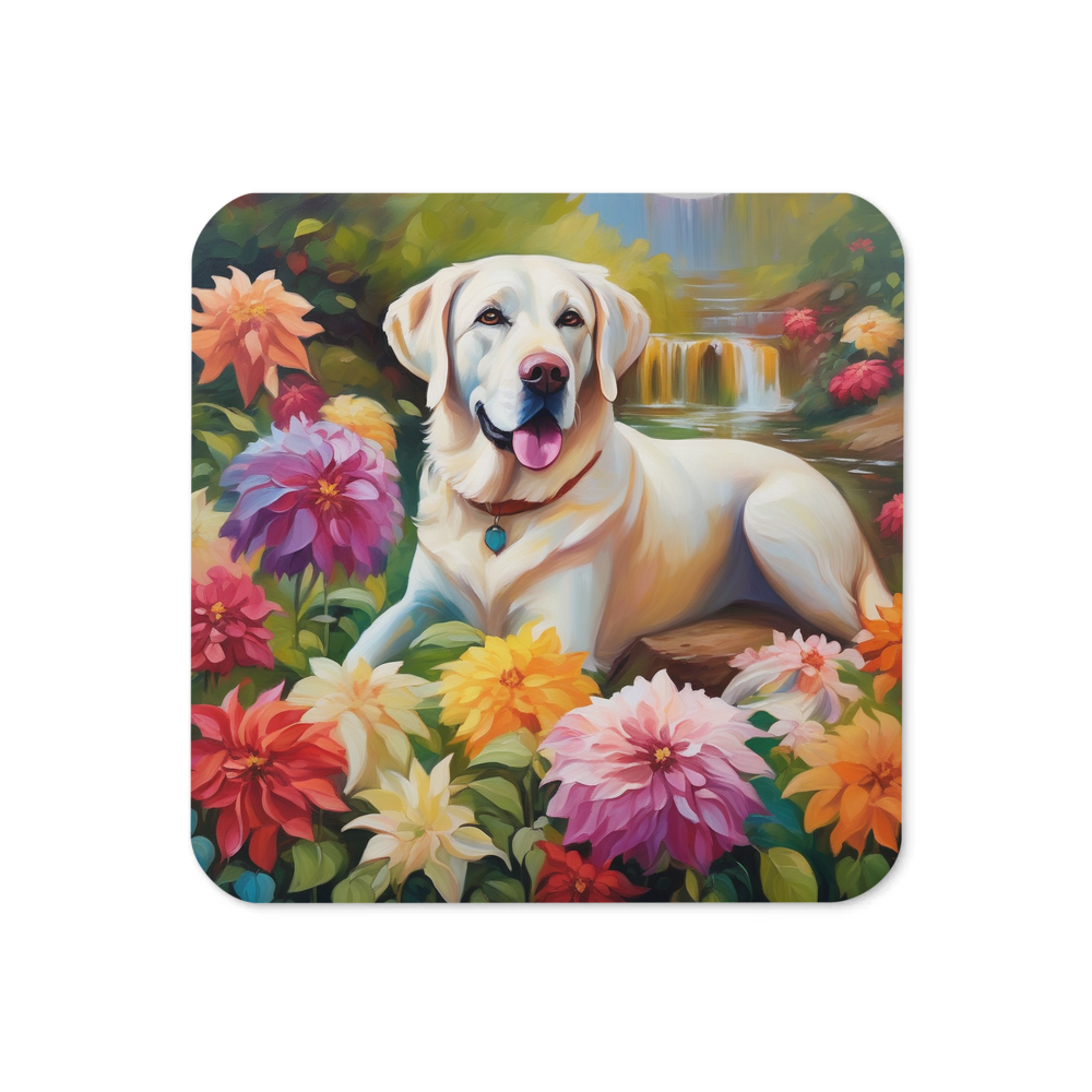 PugMug Custom White Labrador Retriever Coaster