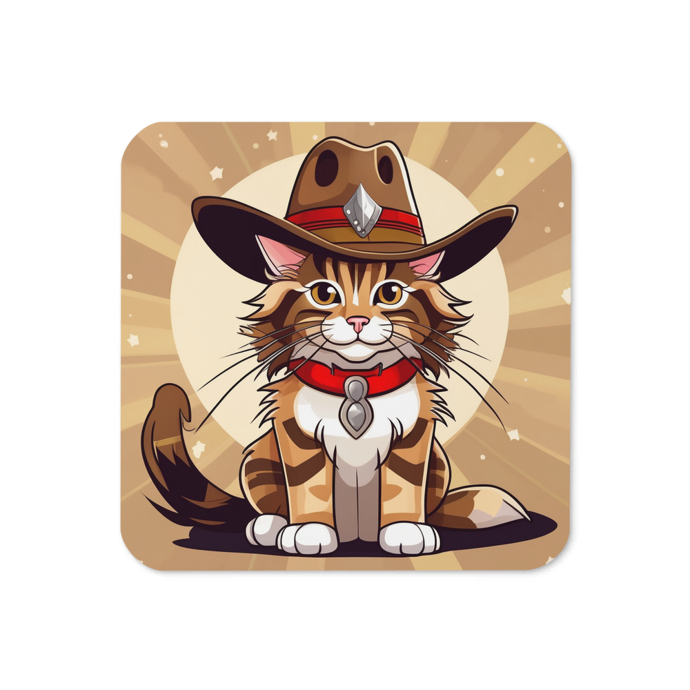 PugMug Custom Tabby Maine Coon Cat Coaster