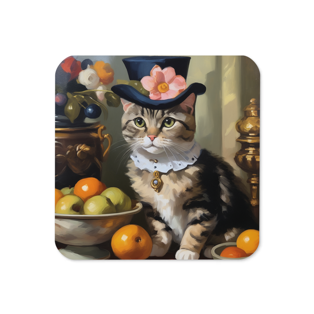 PugMug Custom Tabby Scottish Fold Cat Coaster