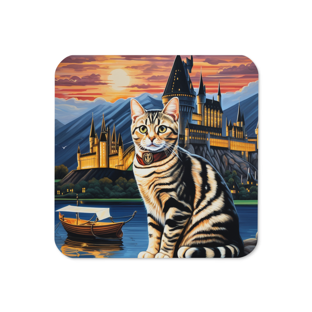 PugMug Custom Tabby American Shorthair Cat Coaster