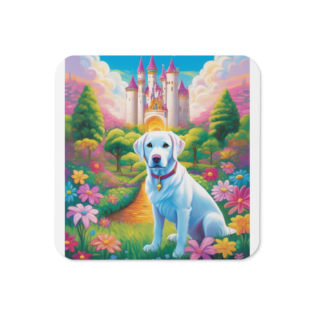 PugMug Custom White Labrador Retriever Coaster