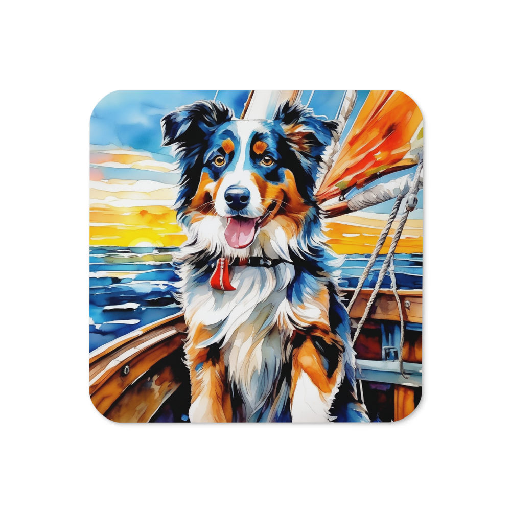 PugMug Custom Australian Shepherd Dog Coaster