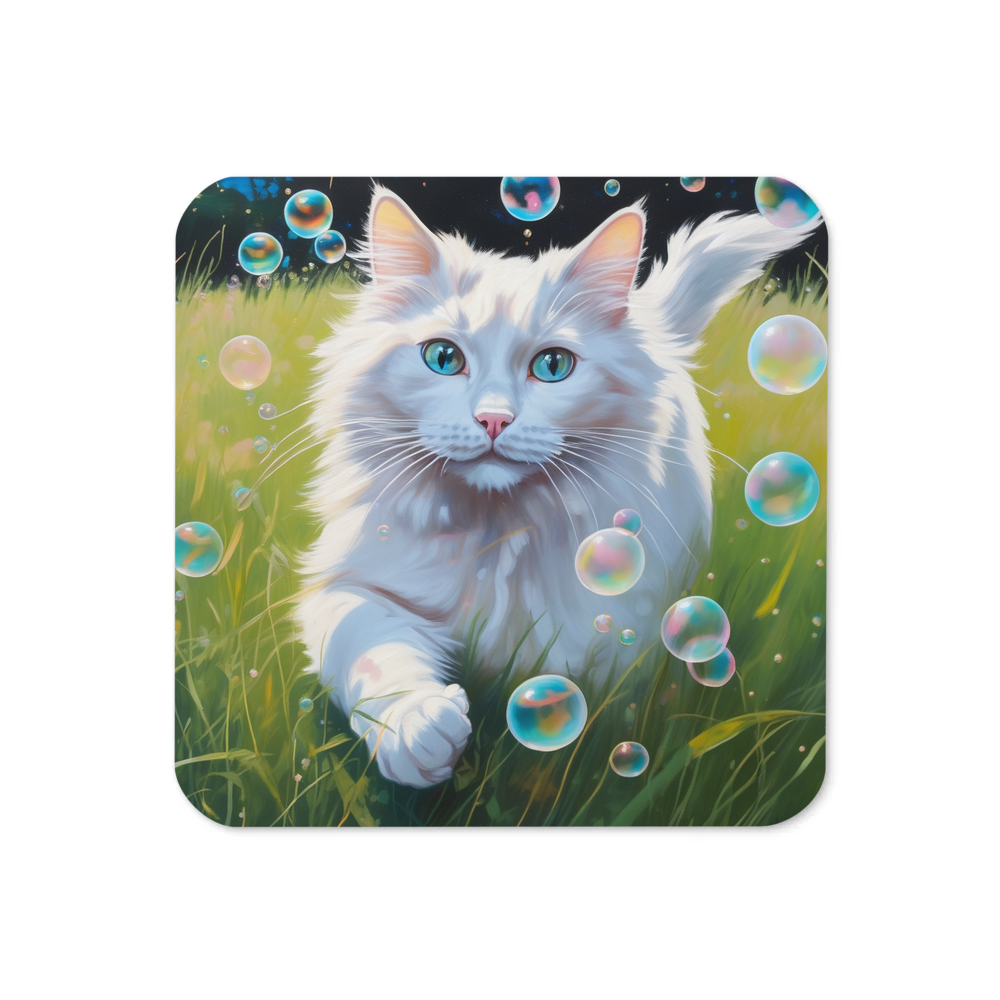 PugMug Custom White Ragdoll Cat Coaster