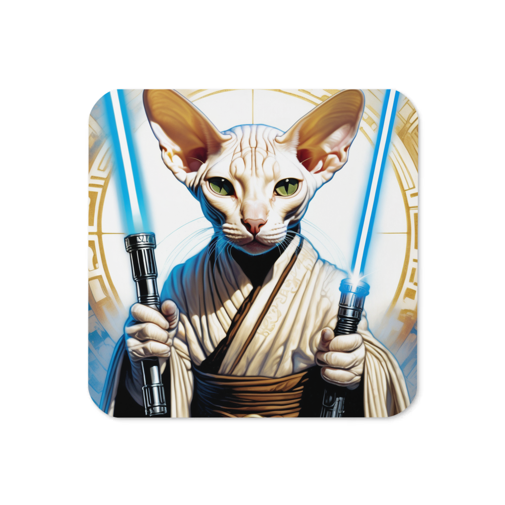 PugMug Custom White Sphynx Cat Coaster