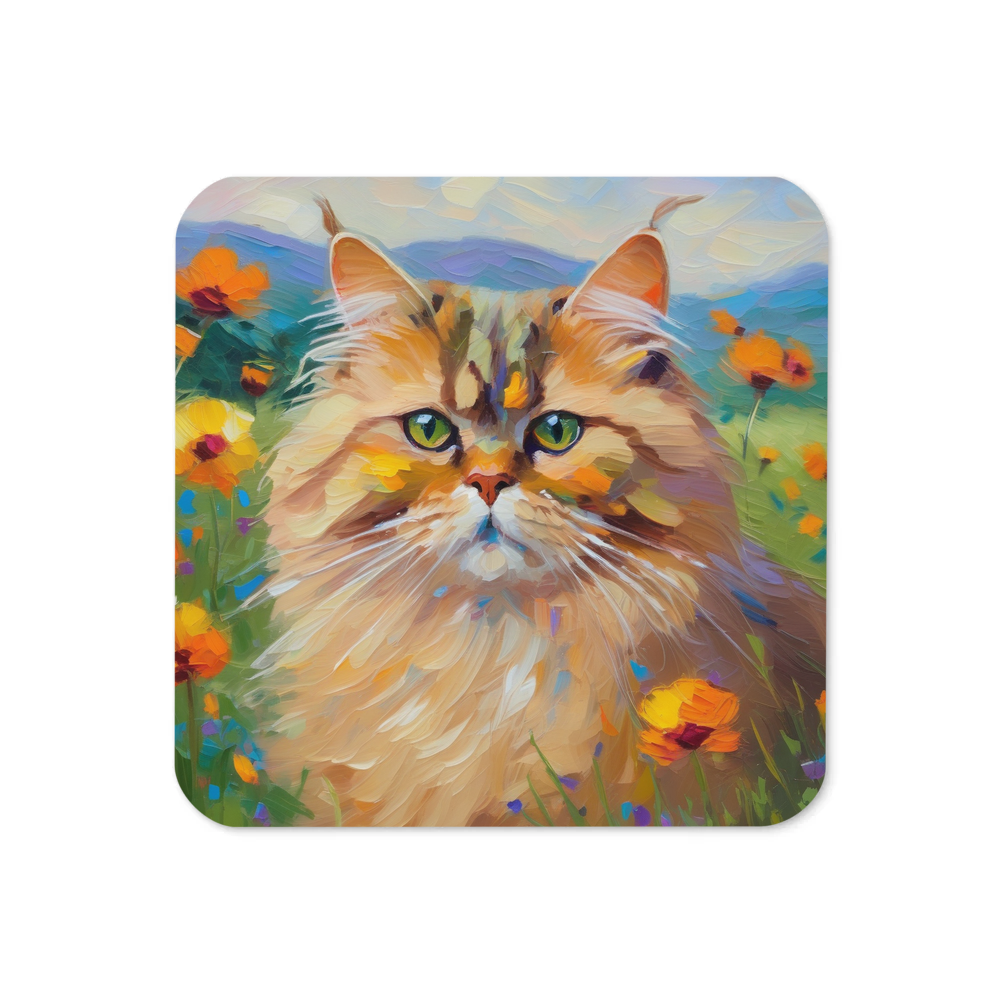PugMug Custom Tabby Persian Cat Coaster