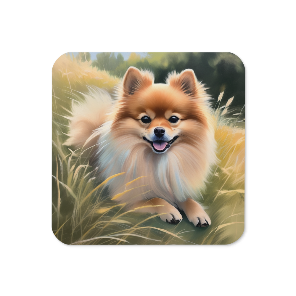PugMug Custom Tan Pomeranian Coaster