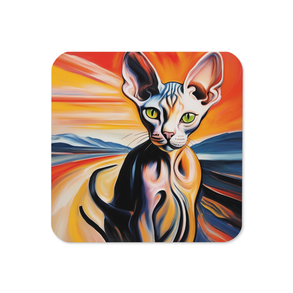 PugMug Custom Tabby Sphynx Cat Coaster