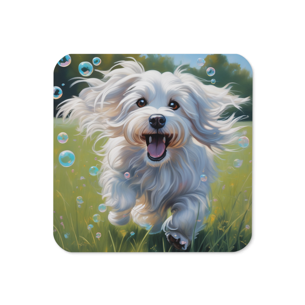 PugMug Custom White Havanese Dog Coaster