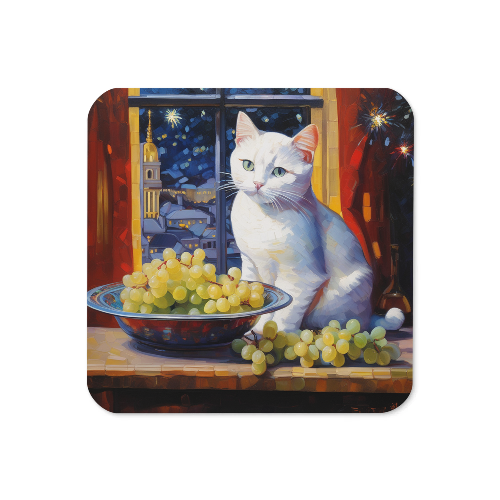 PugMug Custom White Exotic Cat Coaster