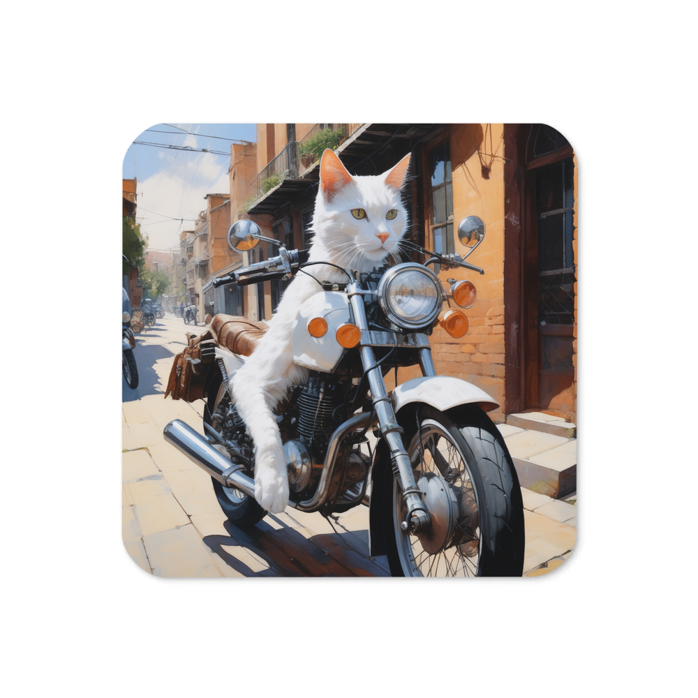 PugMug Custom White Companion Cat Coaster