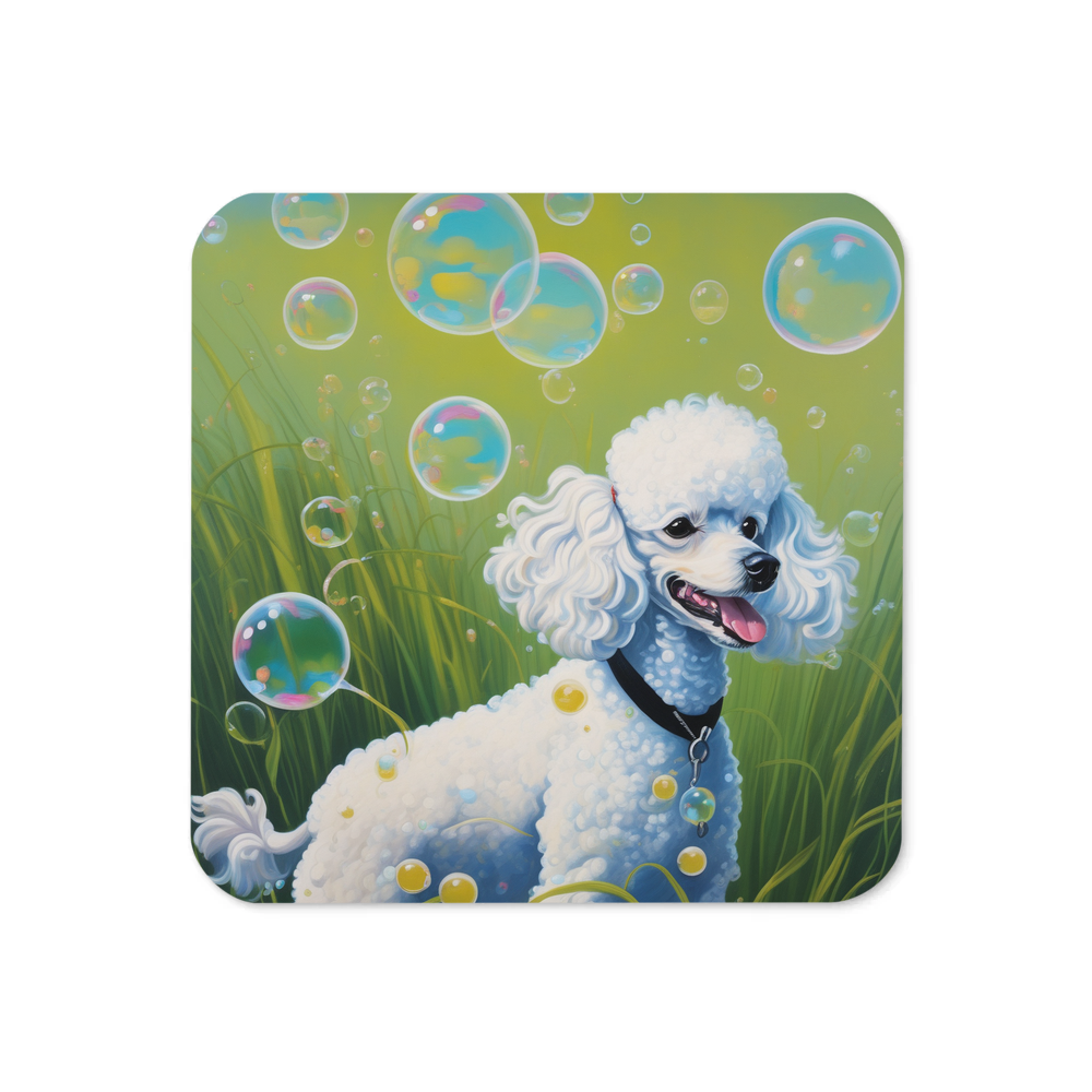 PugMug Custom White Poodle Coaster