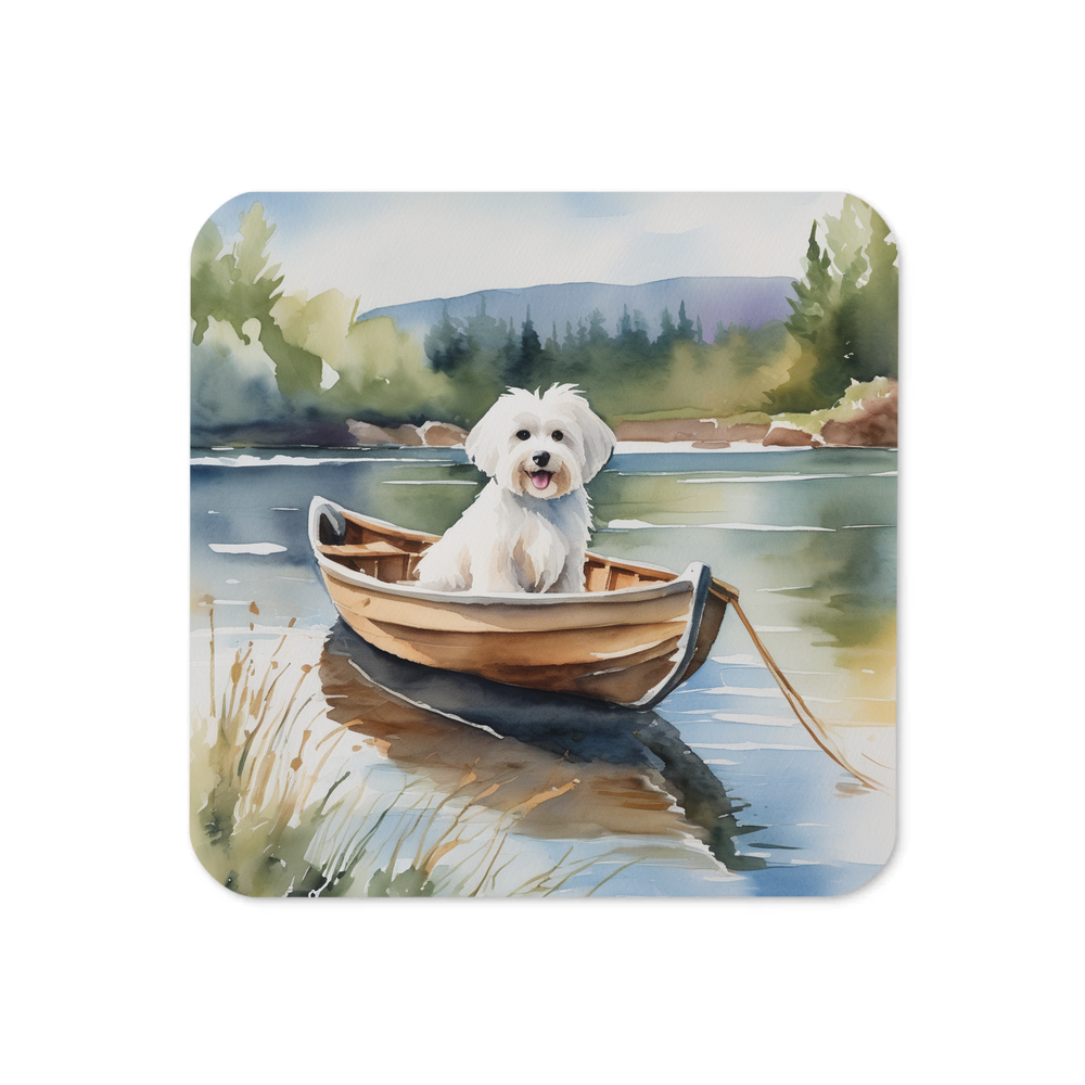 PugMug Custom White Havanese Dog Coaster