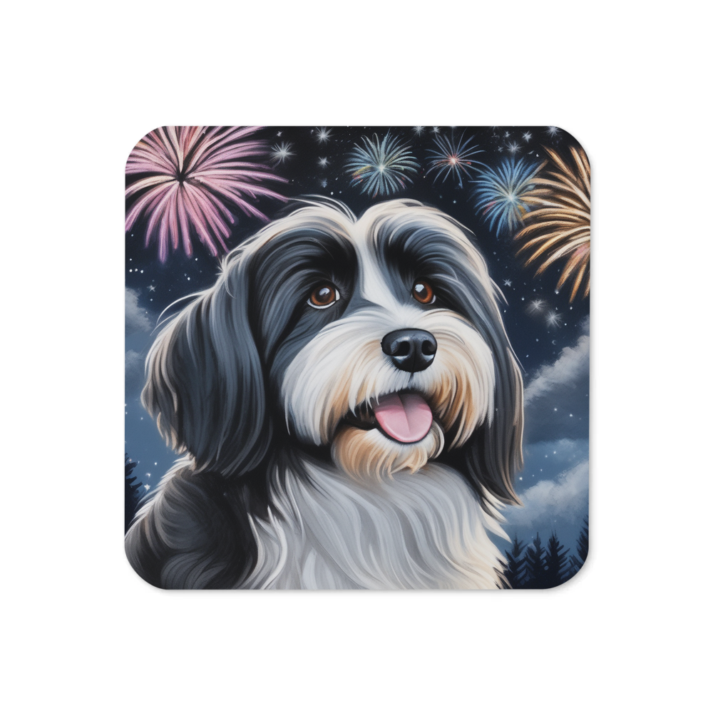 PugMug Custom Black-and-white Havanese Dog Coaster