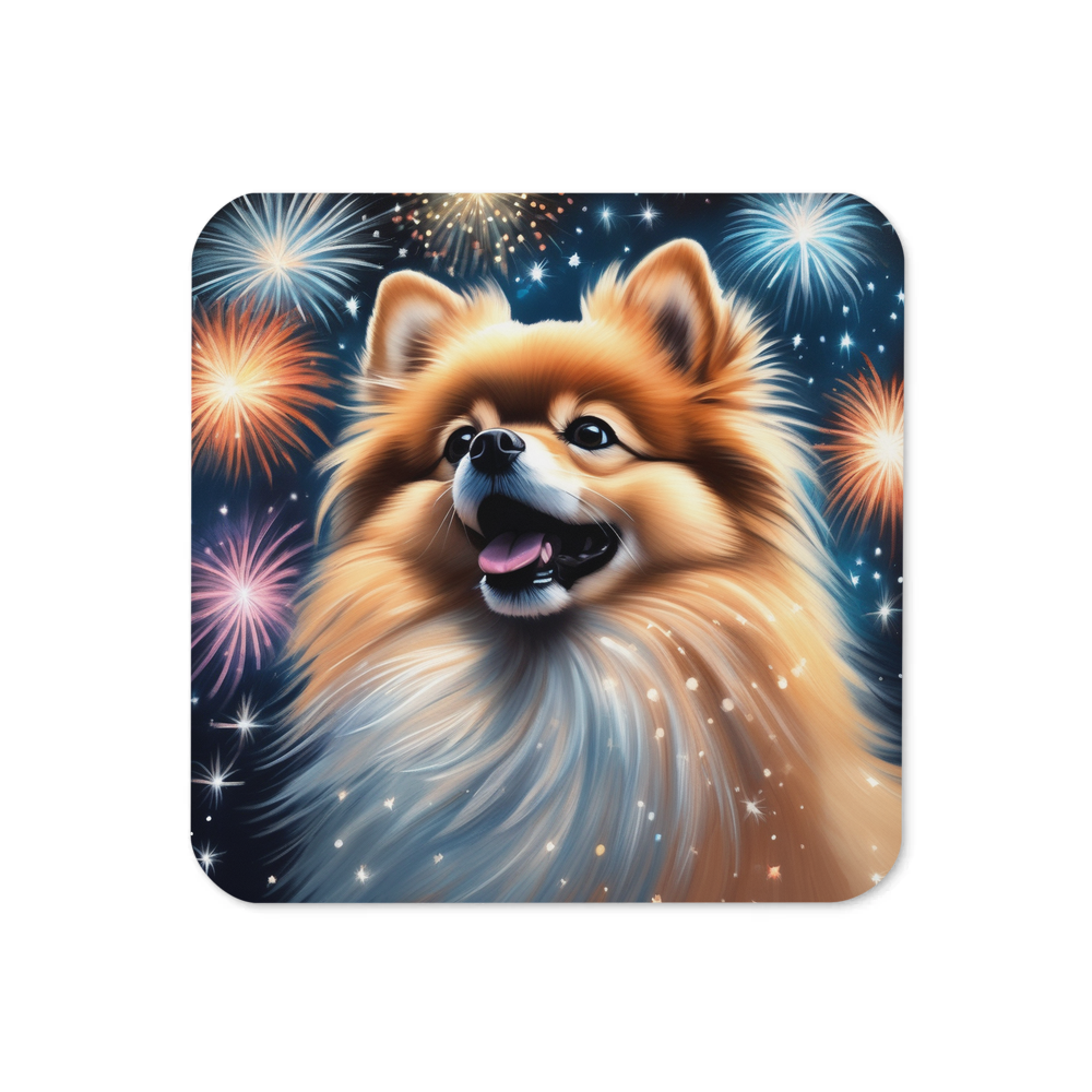 PugMug Custom Tan Pomeranian Coaster
